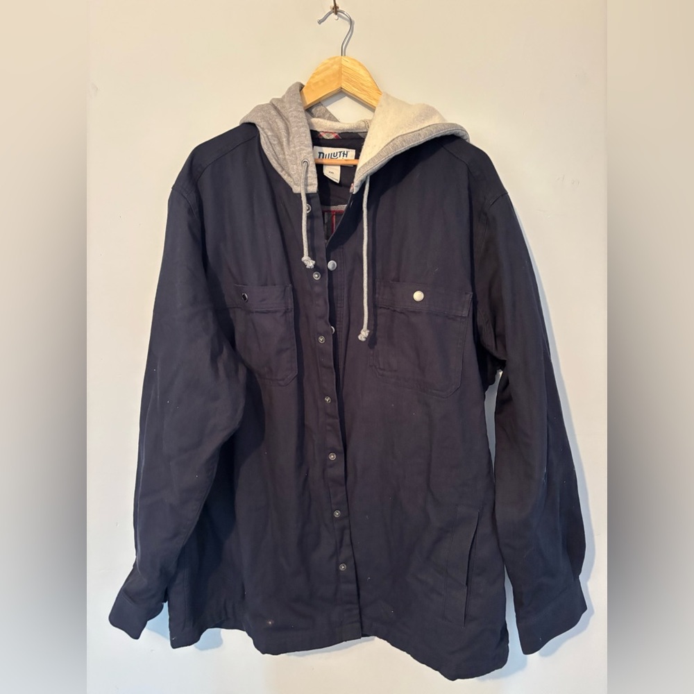 Duluth Flannel Lined Hooded Button Canvas